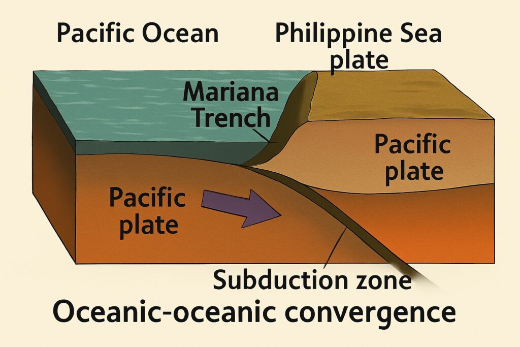 Formation of Mariana Trench