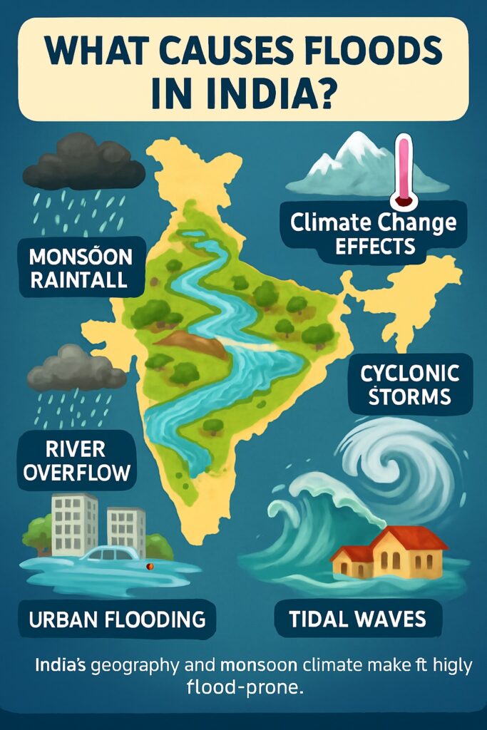 Causes of Flood in India