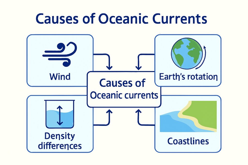 Causes of Oceanic Currents
