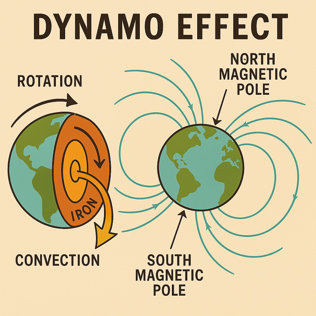 Dynamo Effect of Earth Magnetic Field