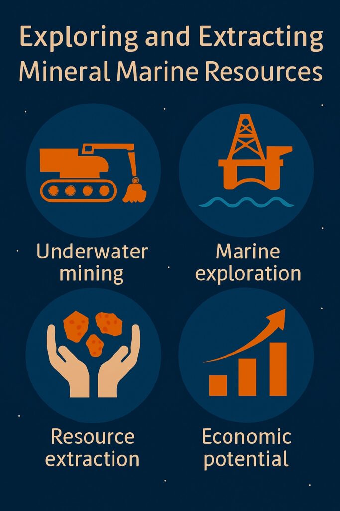 Exploring and extracting mineral marine resources