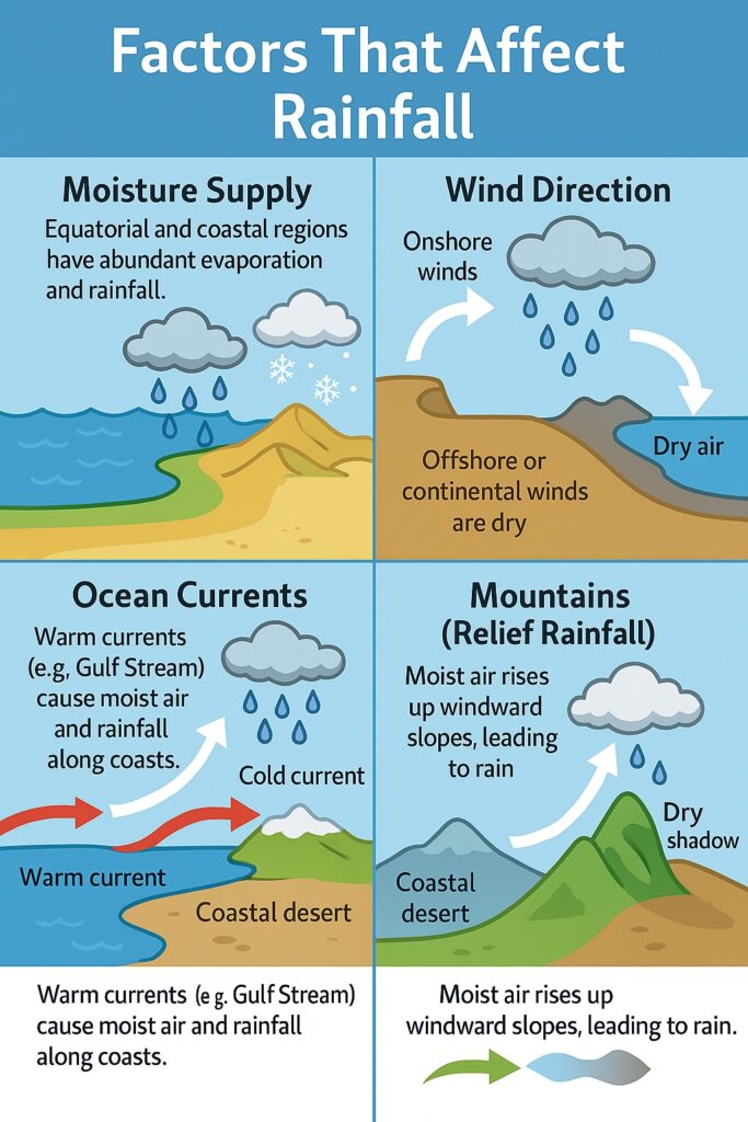 Factors affecting Rainfall