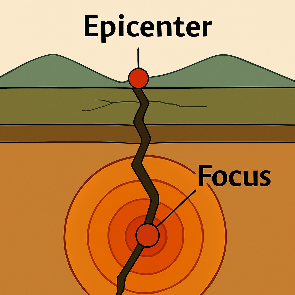 Focus and Epicenter of Earthquake