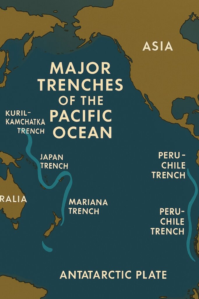 Major Trenches of Pacific Ocean