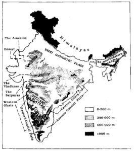 Physiographic Division of India Map