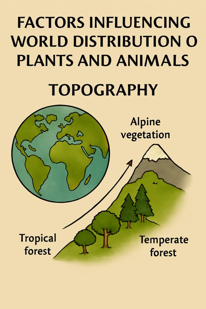 Topography of the region
