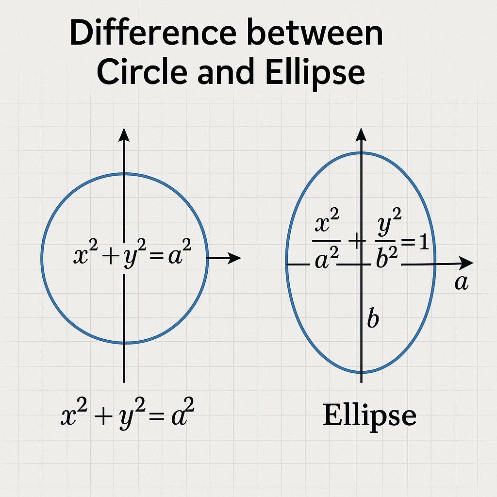Difference between Circle and Ellipse