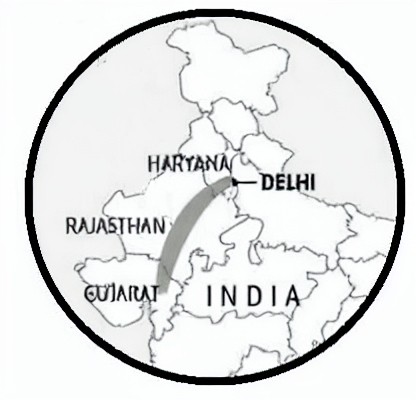 Mountain Ranges in India Map : Aravali