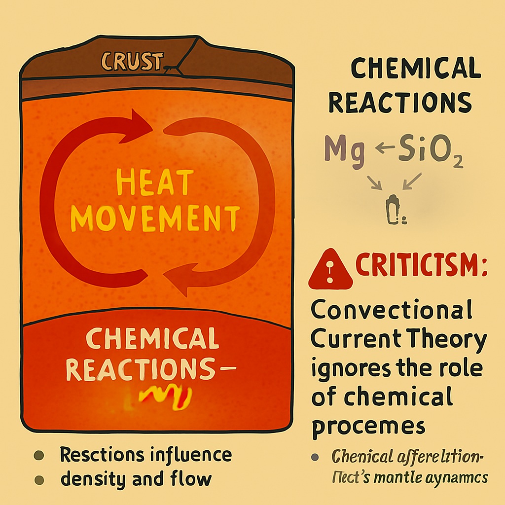 Convection Current Theory ignores chemical reaction inside Earth