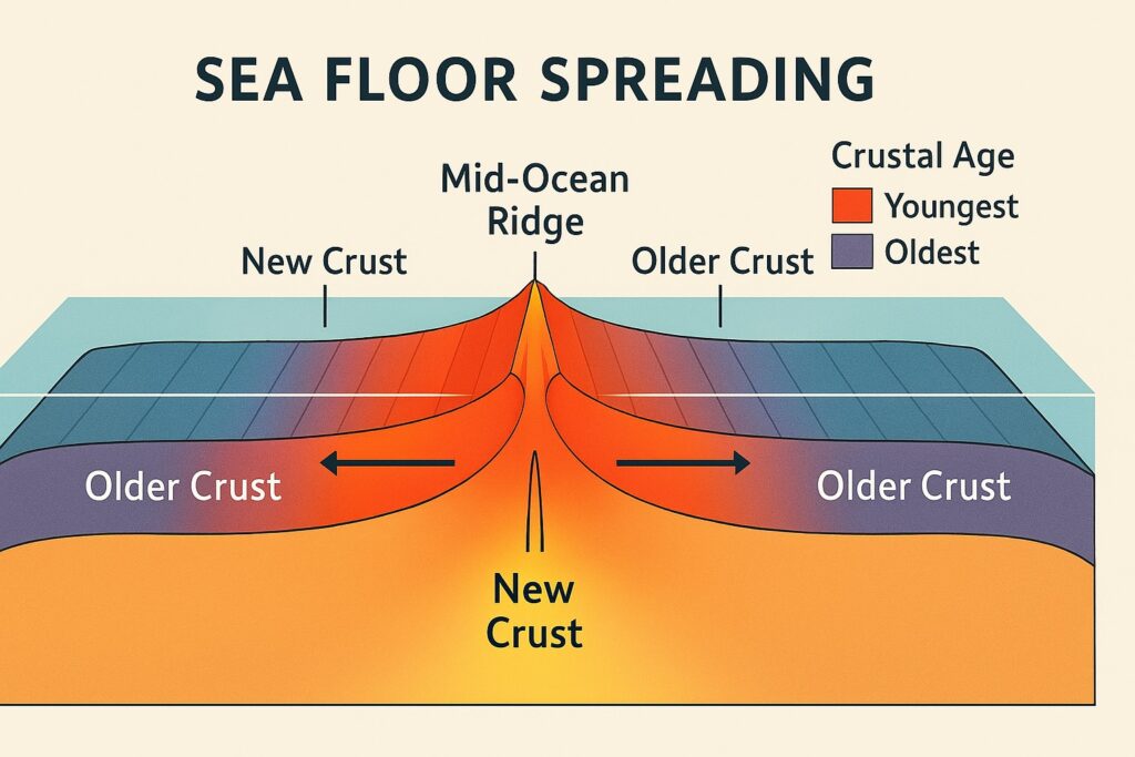 Proof of Sea Floor Spreading