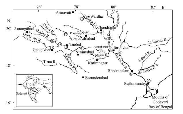 Tributaries of Godavari River