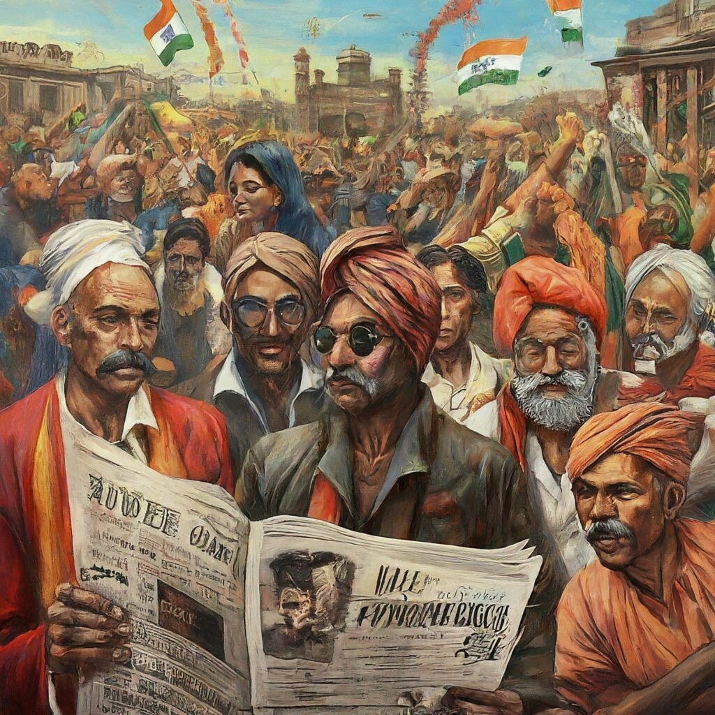 Freedom Fighter and Newspaper 1