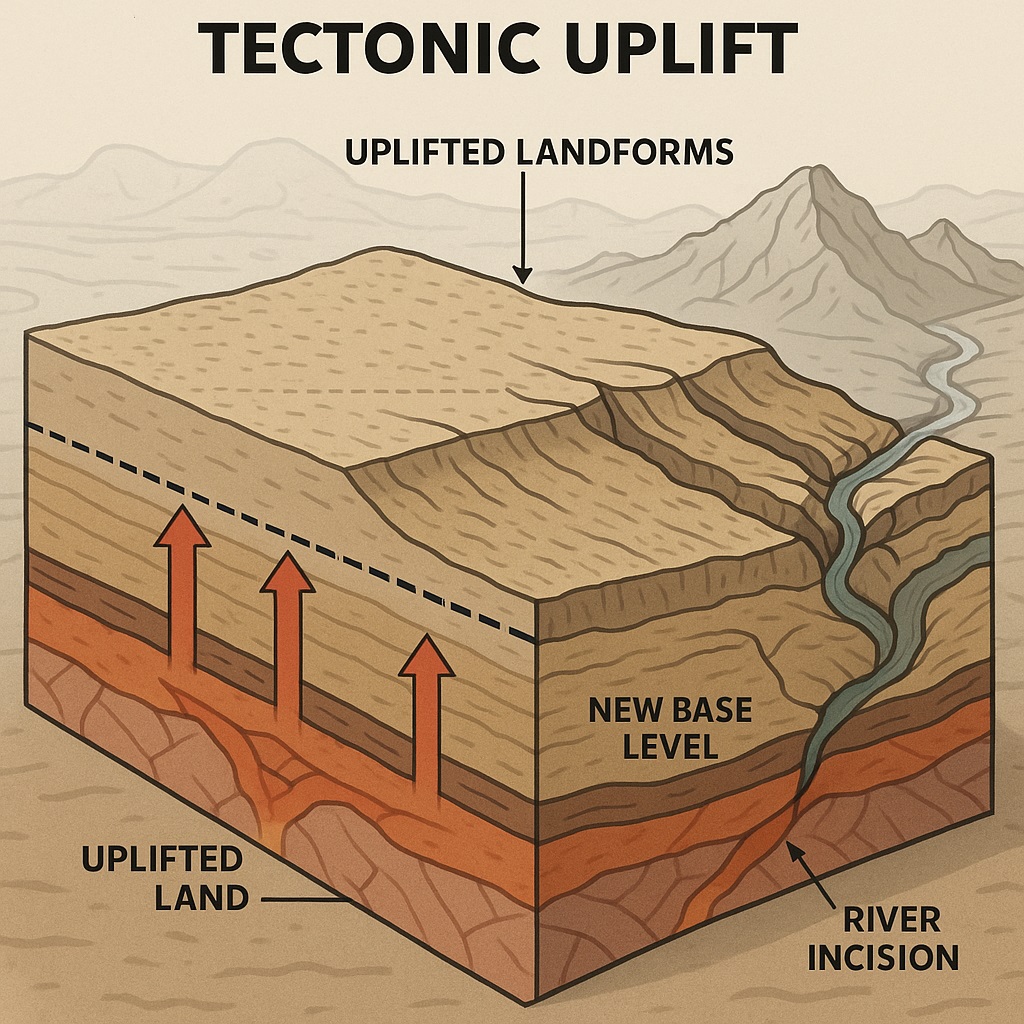 Tectonic uplift