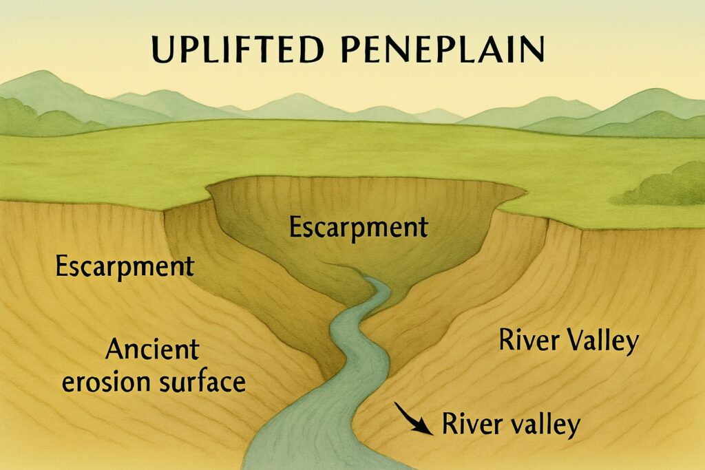 Uplifted Peneplain