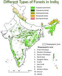Class 11 Geography NCERT Solutions Chapter 1 Forest Map of India