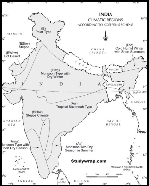 Koppen Climate Class 11 Geography NCERT Solutions Chapter 12