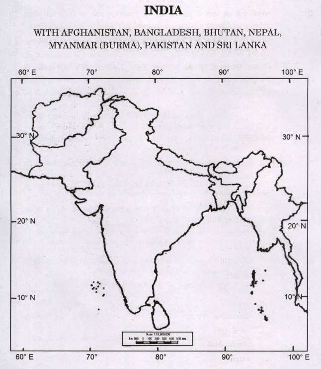 Plain Map of India