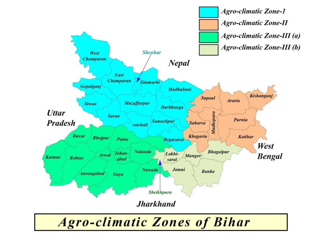 Agro-climatic Zones of Bihar