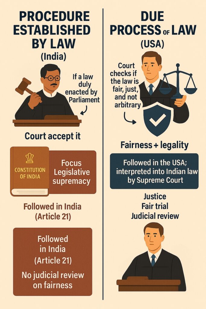 Procedure established by Law and Due Process of Law