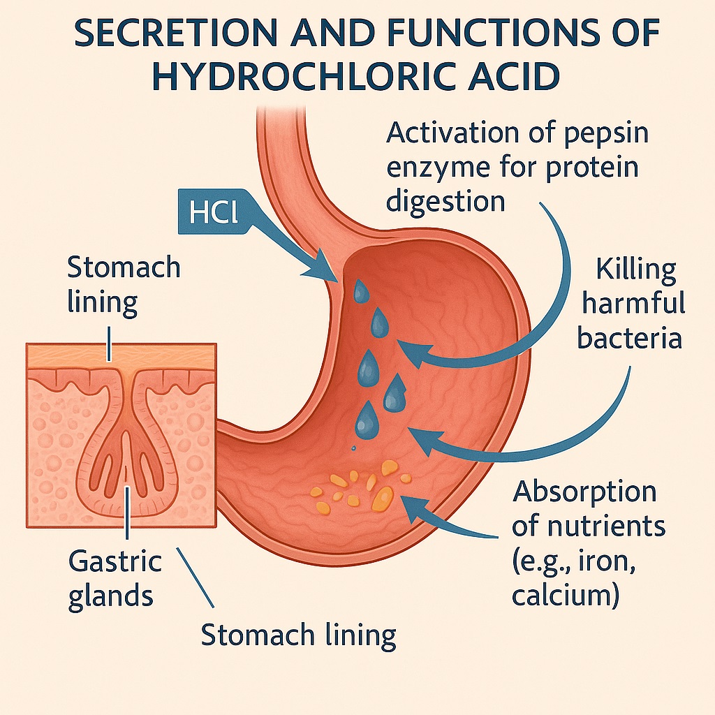 Secretion of HCl