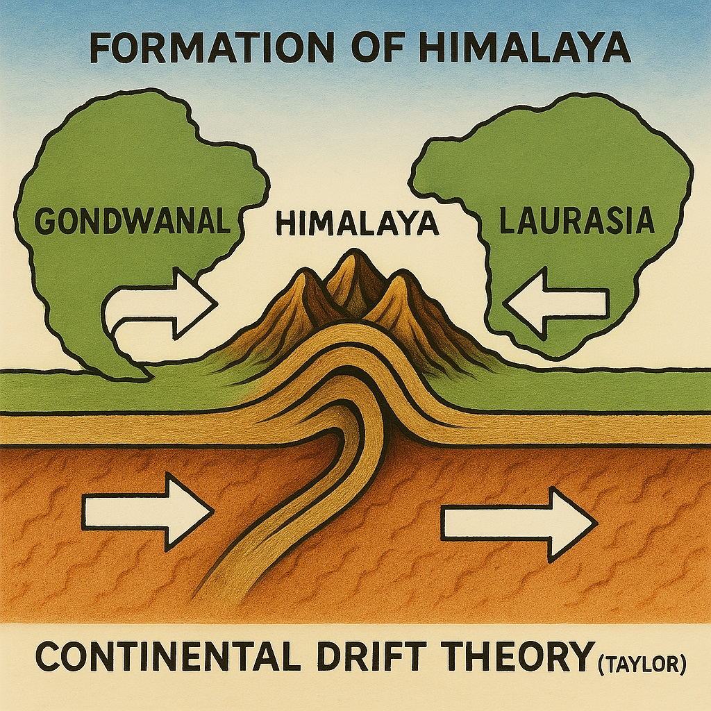 Formation of Himalaya as per Taylor Theory