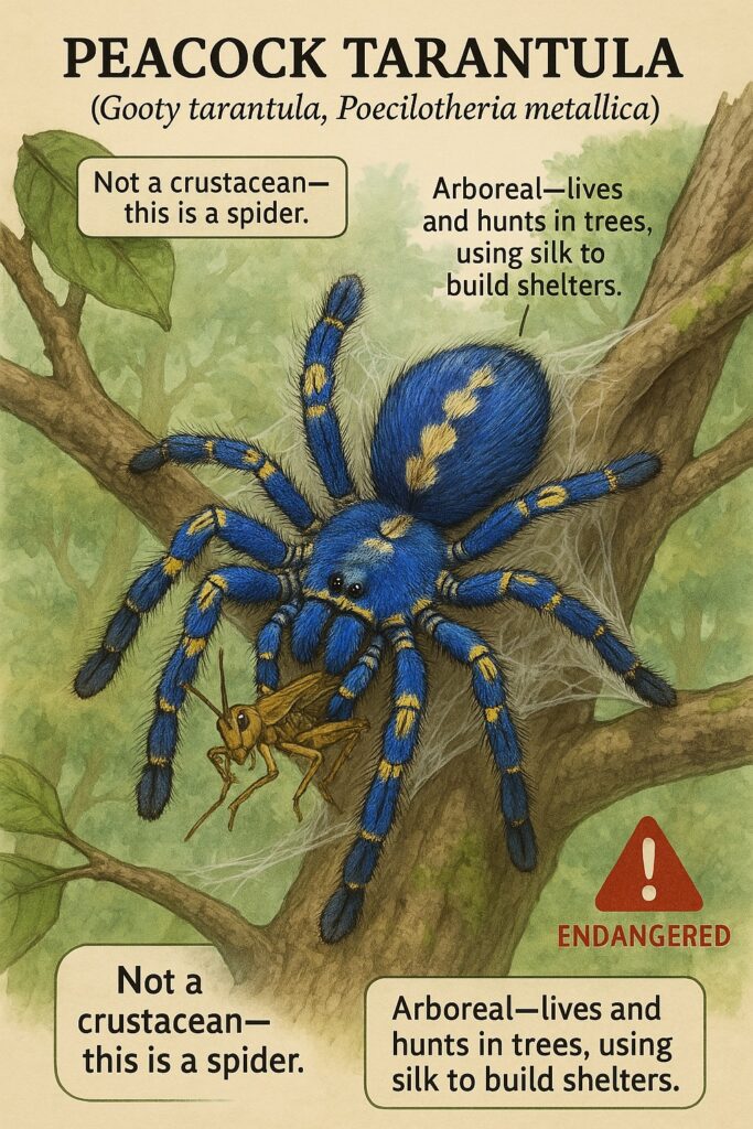 Peacock tarantula