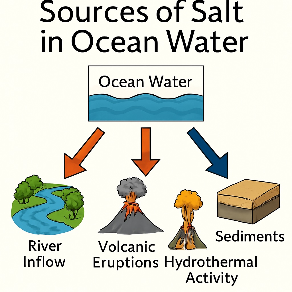 Sources of Salt in Ocean