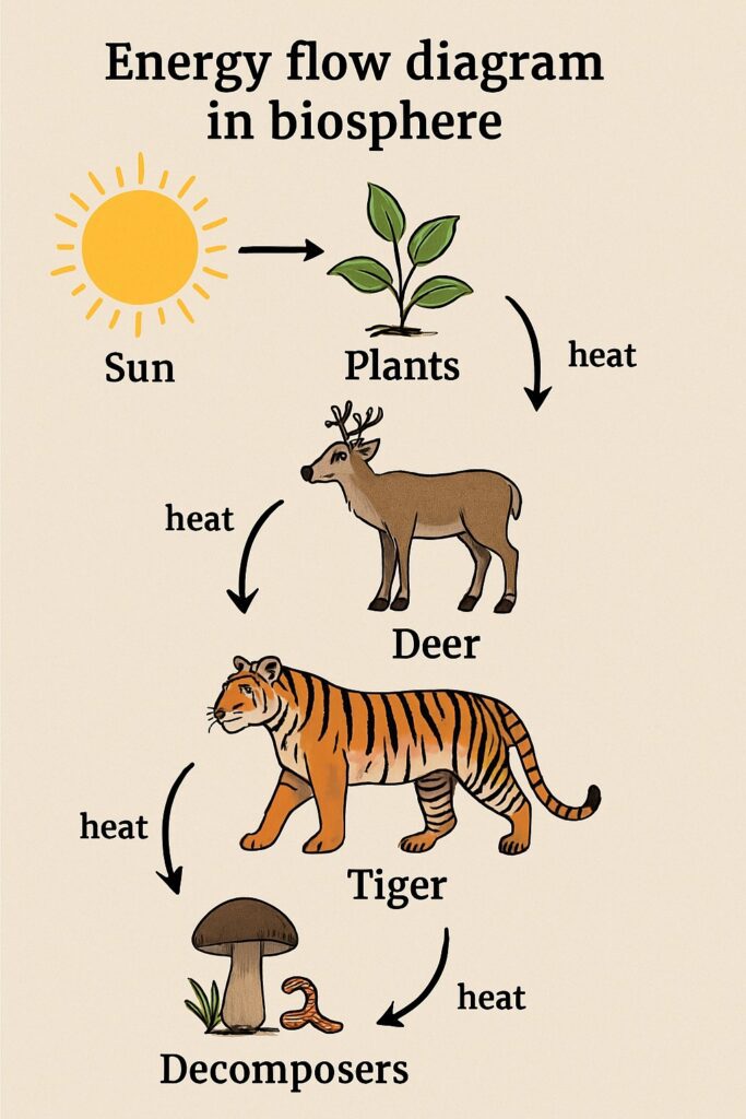 Flow of Energy in Biosphere