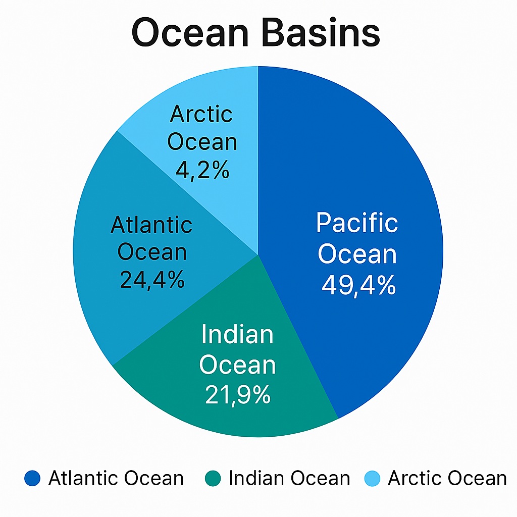Ocean Basins Pie Chart