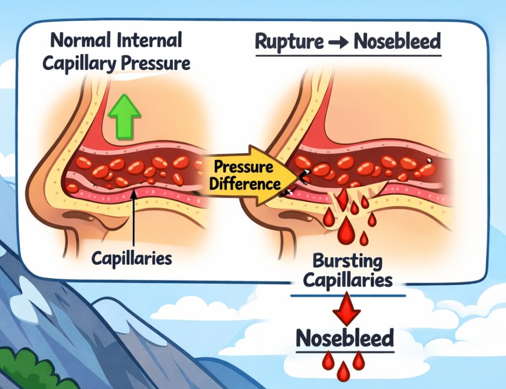 Nose Bleeding at Height