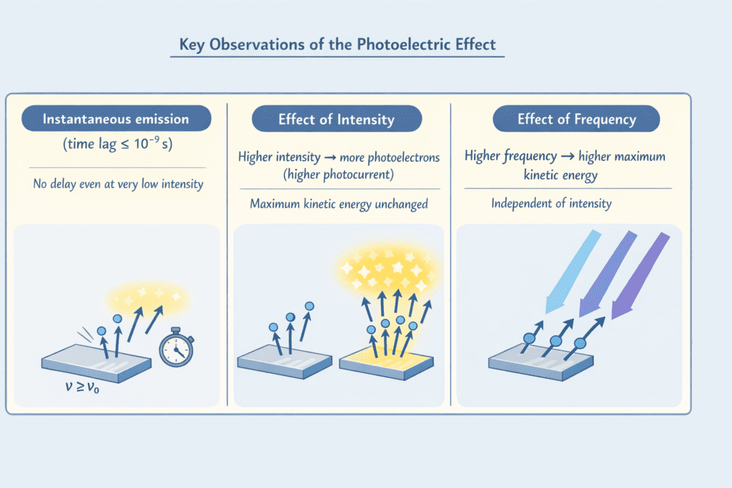 Observations of Photoelectric Effect